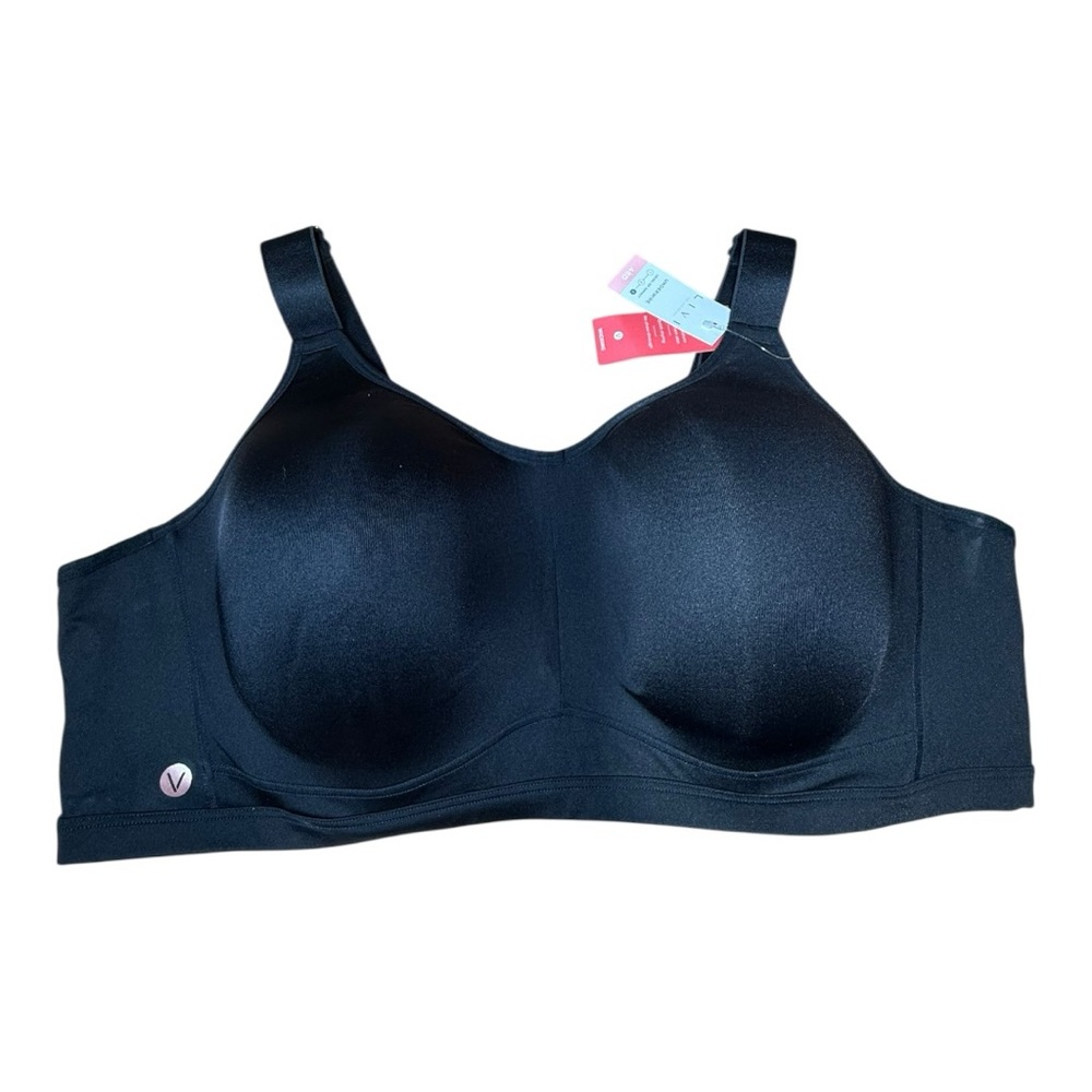 Lane Bryant LIVI 48D Underwire High Impact Sports Bra Black NWT